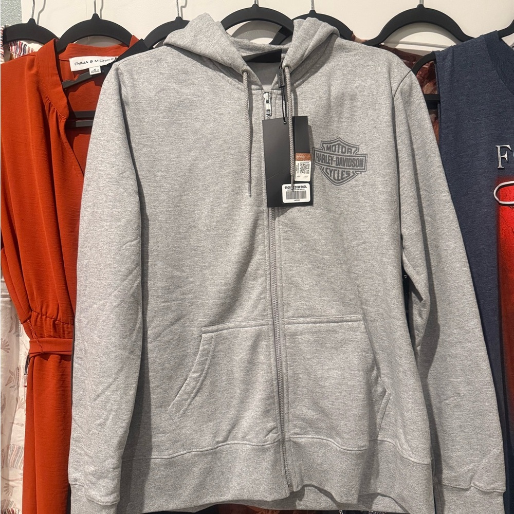 NWT Harley Davidson zip up hooded jacket